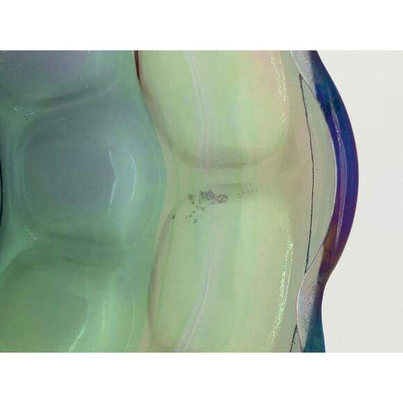 Beautiful Vintage Iridescent Thumbprint Federal Glass Bowl 5.5" 1950's MCM - Picture 4 of 6